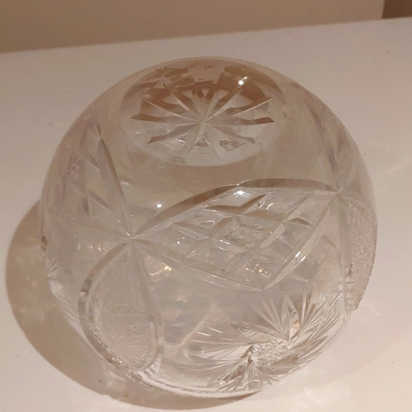 VTG Deep Cut Crystal Rose Bowl - Picture 4 of 6